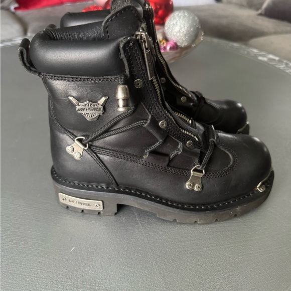 Harley Davidson Motorcycle double zipper Women’s Boots - Picture 2 of 11